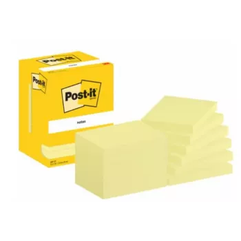 3M 7100290168 lapiņas Taisnstūris Dzeltenas 100 lapas Pašlīmējošas