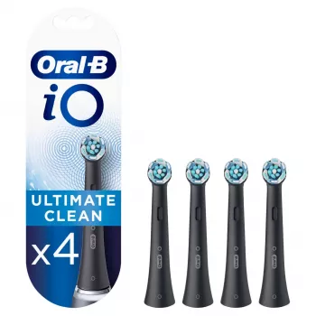Oral-B iO Ultimate Clean ORAIOB4BK zobu birstes uzgalis, 4 gab., Melns
