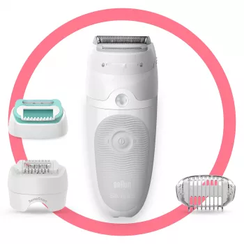 Braun Silk-épil 5 81770430 epilators ar 28 pincetēm Balts
