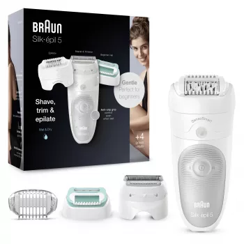 Braun Silk-épil 5 81770430 epilators ar 28 pincetēm Balts