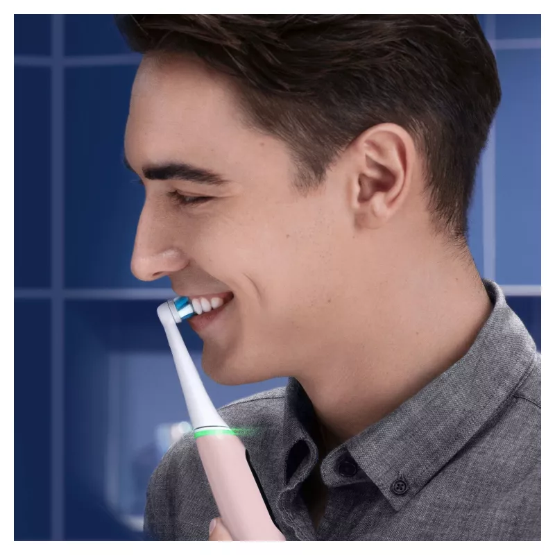 Oral-B iO 6S pieaugušo vibrējoša zobu birste rozā, balta