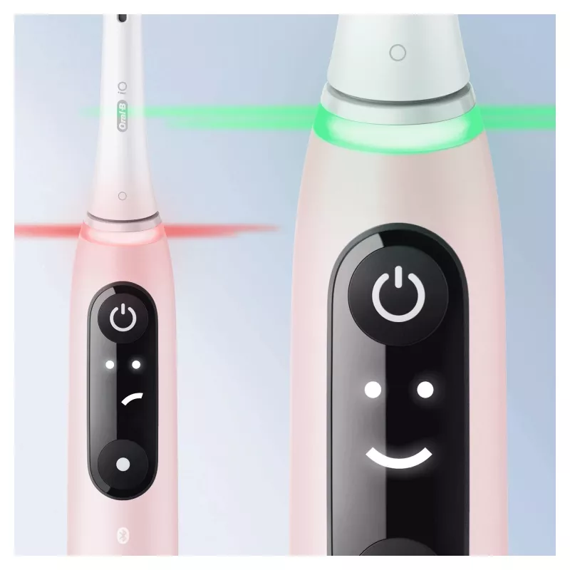 Oral-B iO 6S pieaugušo vibrējoša zobu birste rozā, balta
