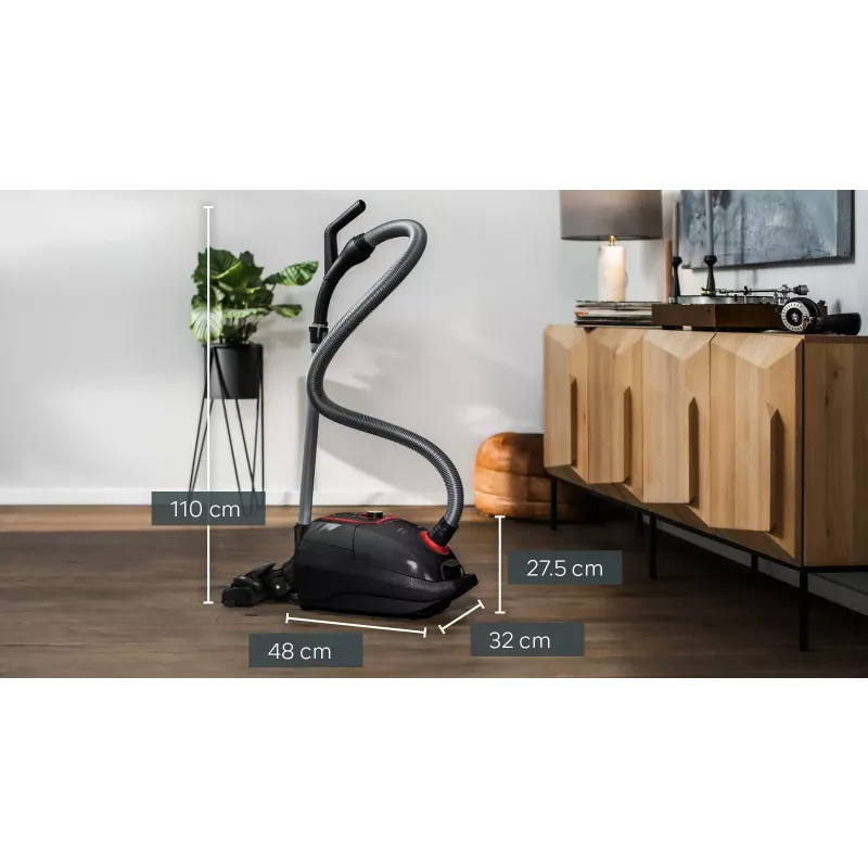 Putekļsūcējs Siemens VSZ7XTRM, 750 W, ciklona tipa, sausa tīrīšana, putekļu maiss, 5 L