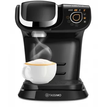 Kafijas automāts Bosch My Way 2, kapsulu, 1.3 L, melns/hroms
