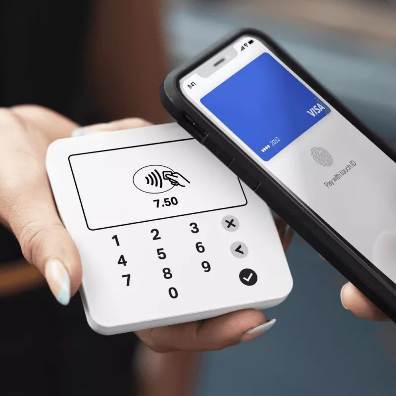 SumUp Solo Lite viedais karšu lasītājs ar Bluetooth, balts