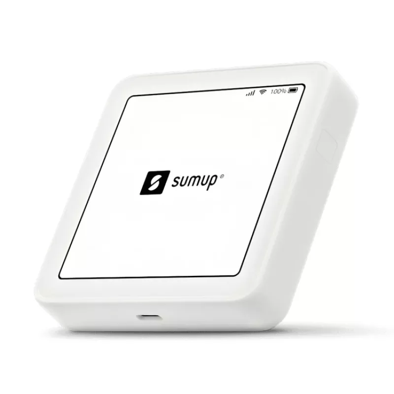 SumUp Solo viedais karšu lasītājs ar bateriju un Wi-Fi, balts