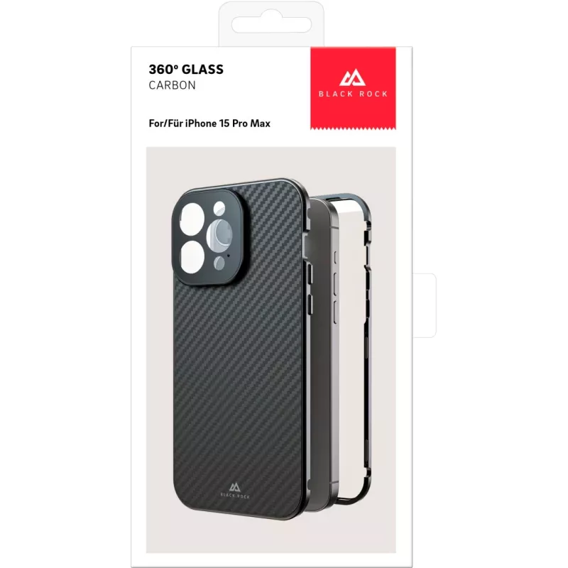 Hama 360° Glass stikla telefona maciņš 17 cm (6,7 collas) Carbon raksts