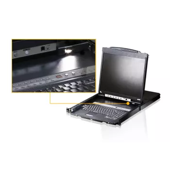 ATEN CL5808N konsoles rāmis 48,3 cm (19 collas) Melns 1U
