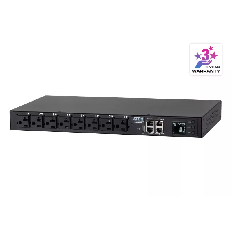 ATEN PG5308 32A 8-izvadu 1U mērītais eko PDU