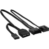 Aerocool ASTRO12 PC dzesētājs 12cm LED RGB pretvibrācijas 6 kontaktu Melns
