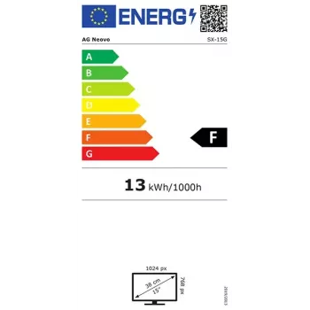CCTV monitors AG Neovo SX-15G 15 collas (38,1 cm) TFT 1024×768, 2W skaļruņi, Kensington slēdzene, VESA 75/100, ārējais līdzstrāvas barošanas avots