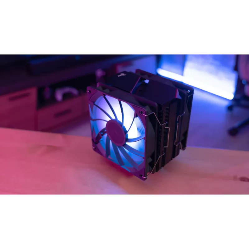Aerocool Rime 4 Dual procesora dzesētājs 12 cm Melns