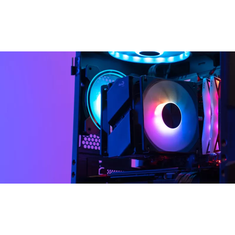 Aerocool Rime 4 Dual procesora dzesētājs 12 cm Melns