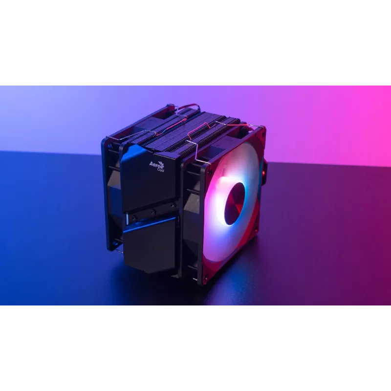 Aerocool Rime 4 Dual procesora dzesētājs 12 cm Melns