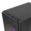 Mars Gaming MC300 Micro ATX korpuss ar rūdītu stiklu un 3x FRGB ventilatoriem, melns