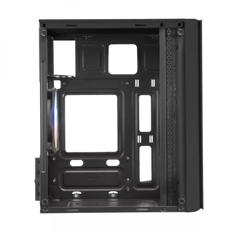 Mars Gaming MC300 Micro ATX korpuss ar rūdītu stiklu un 3x FRGB ventilatoriem, melns