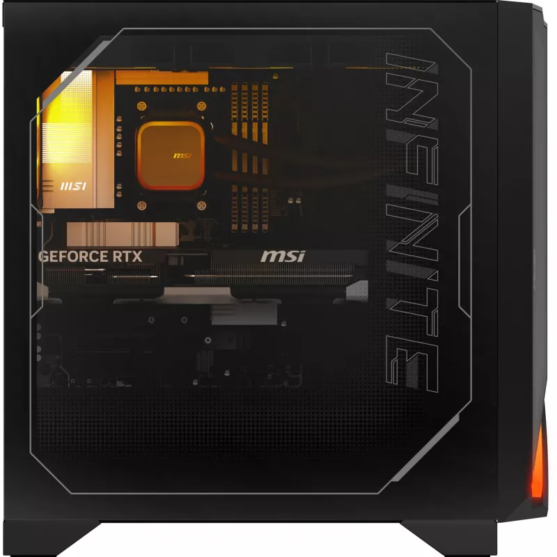 MSI MPG Infinite Z3 X3D 9NVRR7-848EU galddators ar AMD Ryzen™ 7 9800X3D, 32 GB DDR5, 1 TB SSD, NVIDIA GeForce RTX 5070 Ti, Windows 11 Home, melns