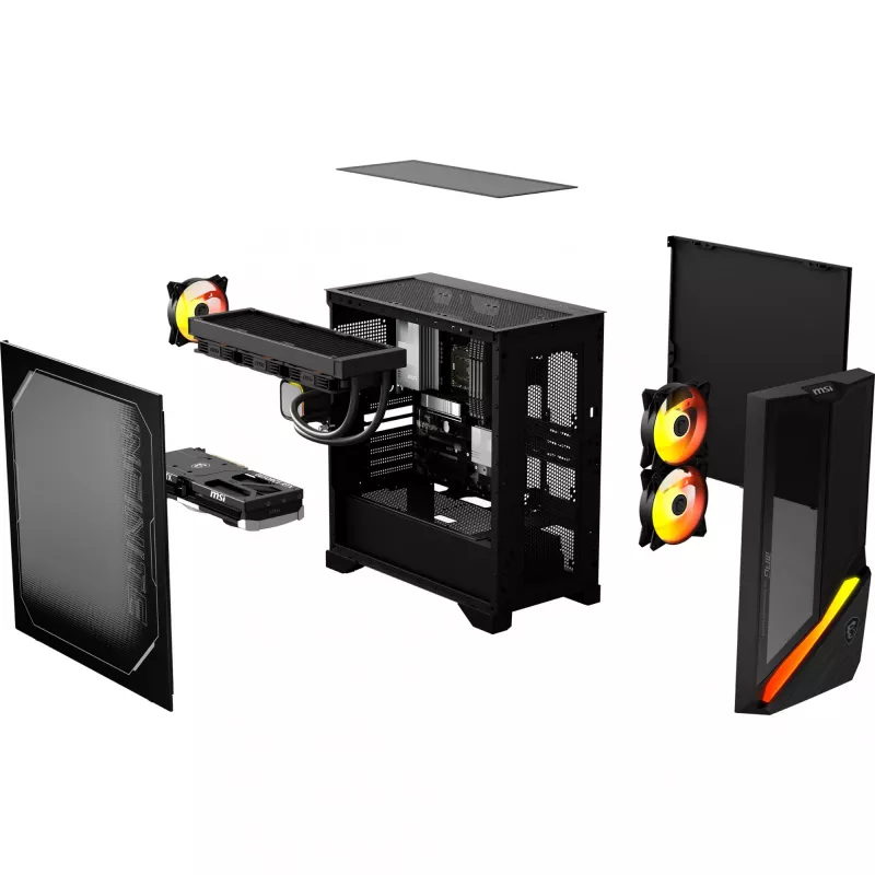 MSI MPG Infinite Z3 X3D 9NVRR7-848EU galddators ar AMD Ryzen™ 7 9800X3D, 32 GB DDR5, 1 TB SSD, NVIDIA GeForce RTX 5070 Ti, Windows 11 Home, melns
