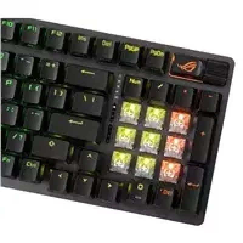 ASUS ROG Strix Scope II 96 Wireless spēļu klaviatūra, USB + RF bezvadu + Bluetooth, QWERTY US English, melna