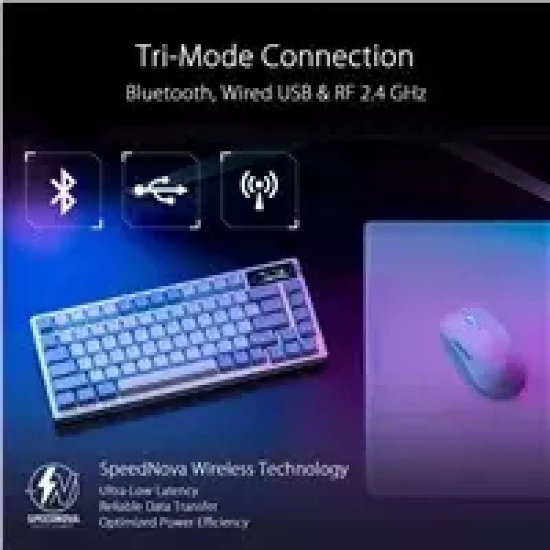 ASUS ROG Azoth tastatūra Gaming USB + RF Bezvadu + Bluetooth Balta