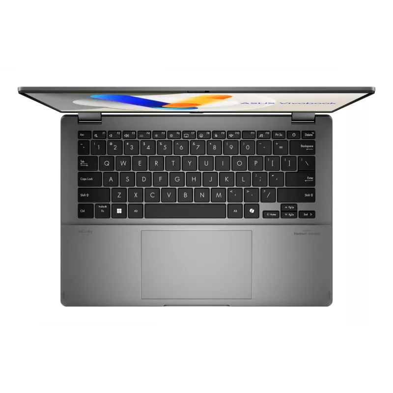 ASUS Vivobook 14 Flip TP3407SA-QL023W Copilot+ PC Intel Core Ultra 7 258V Hibrids (2-in-1) 35.6 cm (14 colli) Skārienekrāns WUXGA 32 GB LPDDR5x-SDRAM 1 TB SSD Wi-Fi 7 (802.11be) Windows 11 Home Vācu pelēks