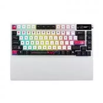 Mehāniskā bezvadu tastatūra ASUS ROG Azoth X — US izkārtojums, Bluetooth un RF 2.4GHz, Balta