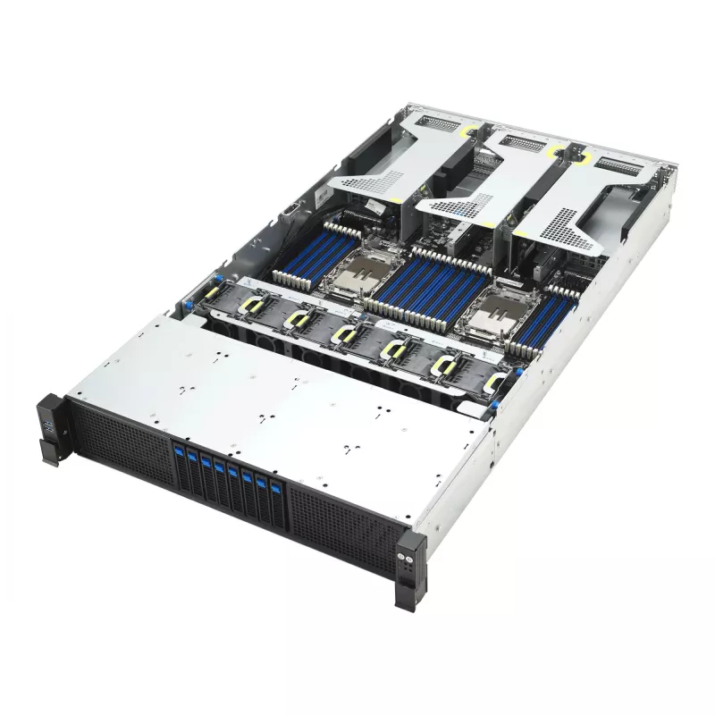 Rack serveris ASUS RS720-E12-RS8G 3,2 kW redundantais barošanas bloks, 8 karstās maiņas nodalījumi