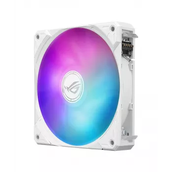 Šķidruma dzesēšanas sistēma ASUS ROG Ryuo IV SLC 360 ARGB White Edition — 360 mm radiators, 3×120 mm ventilatori, AMOLED displejs, LGA 1700 atbalsts