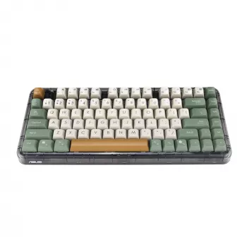 Mehāniskā tastatūra ASUS Jelly75 KD201, 75% formāts, USB/RF bezvadu/Bluetooth, daudzkrāsaina