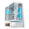COUGAR CFV235 Vision PC korpuss — 9,16 collu LCD, balts, ATX/micro-ITX, 2x3,5 inch + 2x2,5 inch