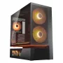 COUGAR CFV235 Vision PC korpuss Midi Tower — ARGB, 23.3 cm LCD 1920×462, Mesh, Priekšā 2×160 mm, Aizmugurē 1×120 mm, Melns