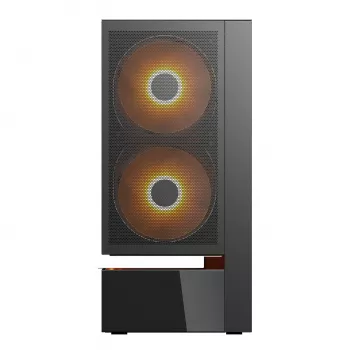 COUGAR CFV235 Vision PC korpuss Midi Tower — ARGB, 23.3 cm LCD 1920×462, Mesh, Priekšā 2×160 mm, Aizmugurē 1×120 mm, Melns