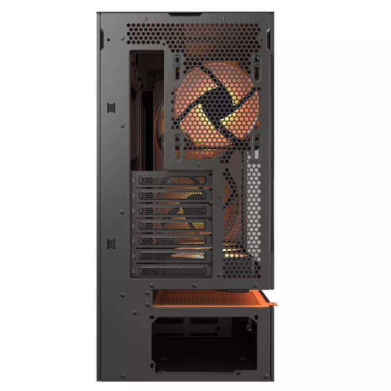 COUGAR CFV235 Vision PC korpuss Midi Tower — ARGB, 23.3 cm LCD 1920×462, Mesh, Priekšā 2×160 mm, Aizmugurē 1×120 mm, Melns