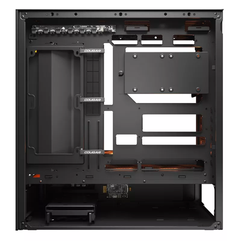 COUGAR CFV235 Vision PC korpuss Midi Tower — ARGB, 23.3 cm LCD 1920×462, Mesh, Priekšā 2×160 mm, Aizmugurē 1×120 mm, Melns