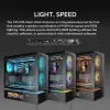 COUGAR CFV235 Vision PC korpuss Midi Tower — ARGB, 23.3 cm LCD 1920×462, Mesh, Priekšā 2×160 mm, Aizmugurē 1×120 mm, Melns