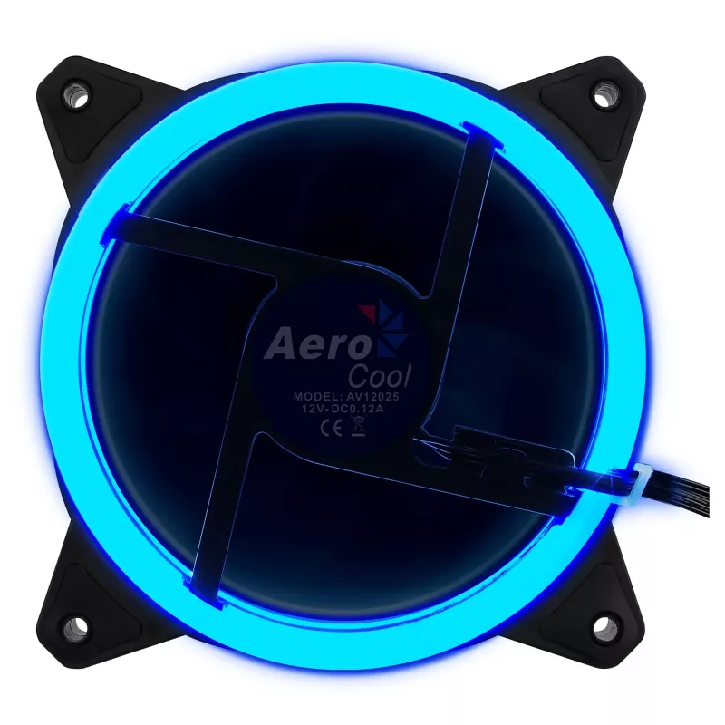 Aerocool Rev RGB datora ventilators 12 cm Melns
