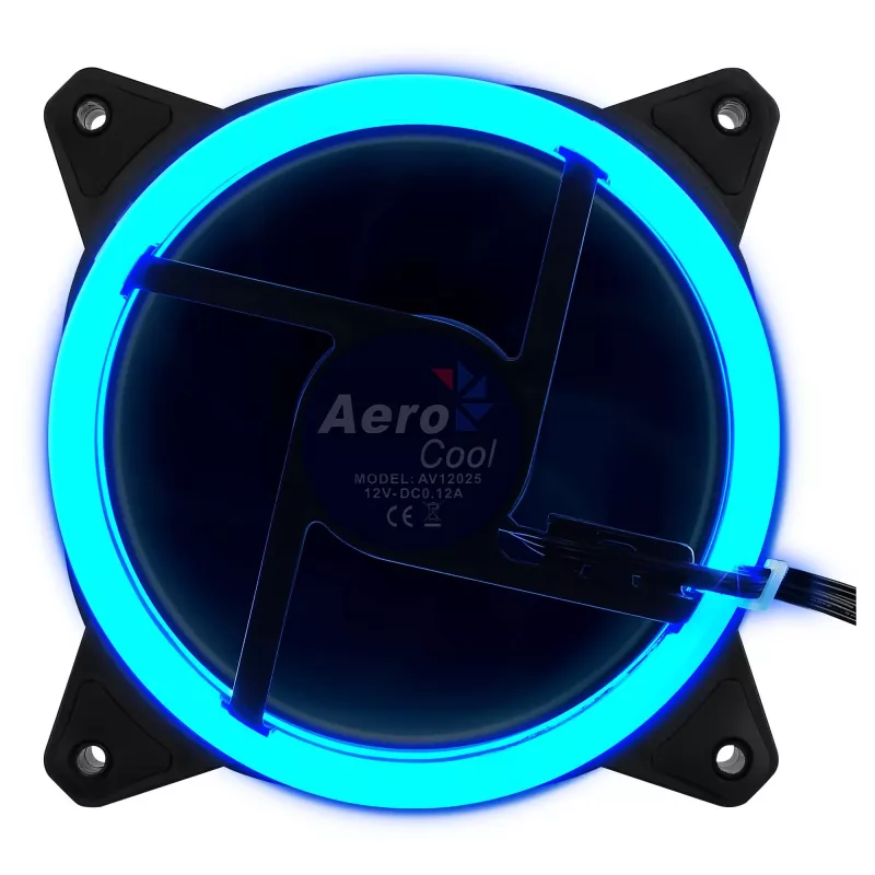 Aerocool Rev RGB datora ventilators 12 cm Melns