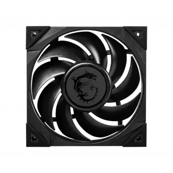 MSI MEG SILENT GALE P12 Premium klusais ventilators '120mm, PWM, līdzsvarota statiskā spiediena plūsma, LCP lāpstiņas, HDB gultnis, pretvibrācijas paliktņi, 300mm kabelis'