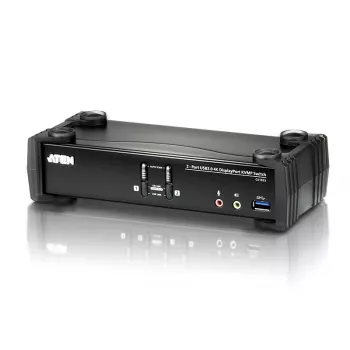 ATEN CS1922 2-Portu USB 3.1 Gen 1 4K DisplayPort 1.2 KVMP™ Slēdzis ar Audio (KVM kabeļi iekļauti)