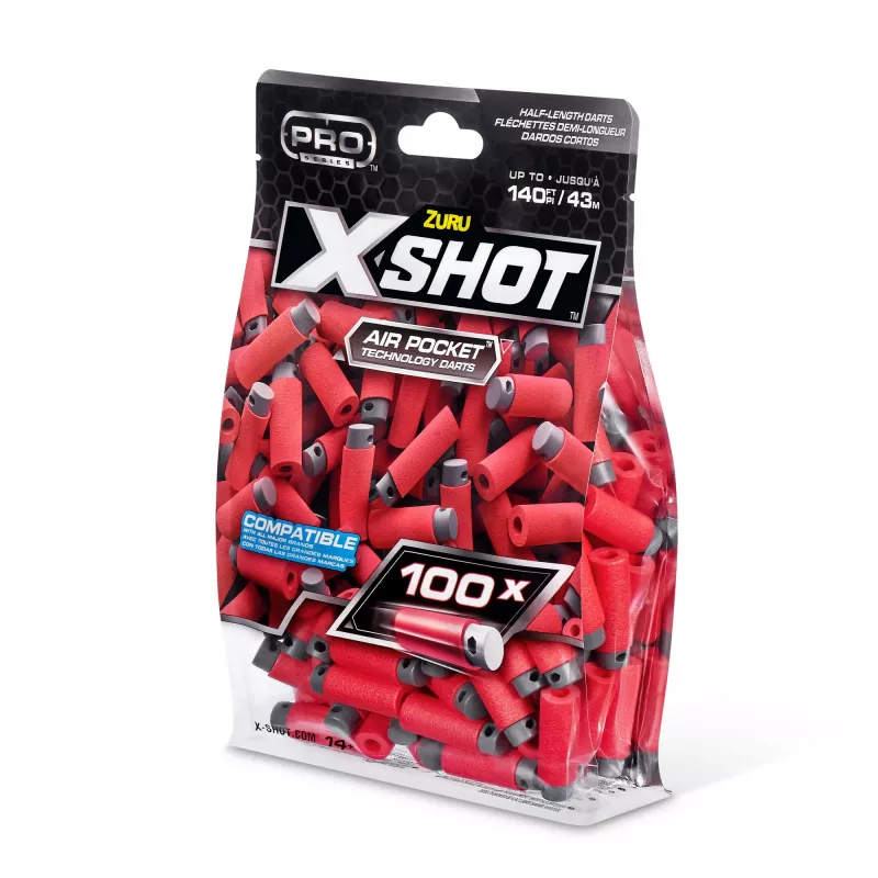 XSHOT Pro Series Half-Length Darts papildinājuma paka (100 bultas) ZURU