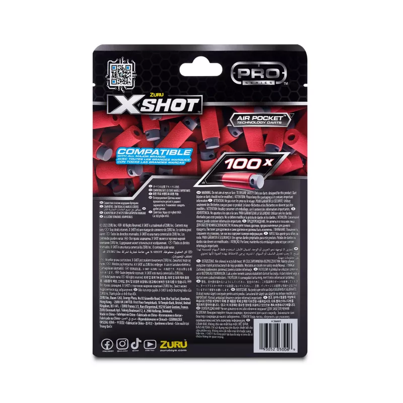 XSHOT Pro Series Half-Length Darts papildinājuma paka (100 bultas) ZURU