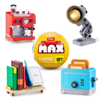 MAX Build more Premium Home Building Bricks Collection, Būvbloķīši, 8 gadi, Plastmasa, 181 gab., 197 g