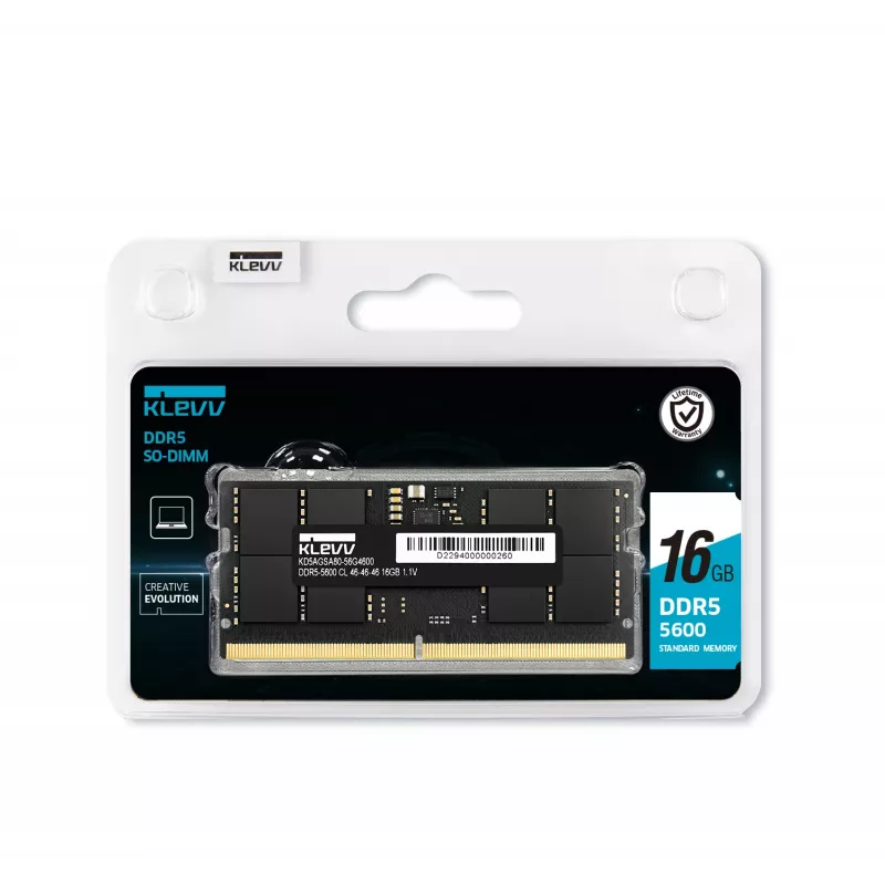 Klevv 16 GB DDR5 5600 MT/s SO-DIMM klēpjdatora atmiņas modulis