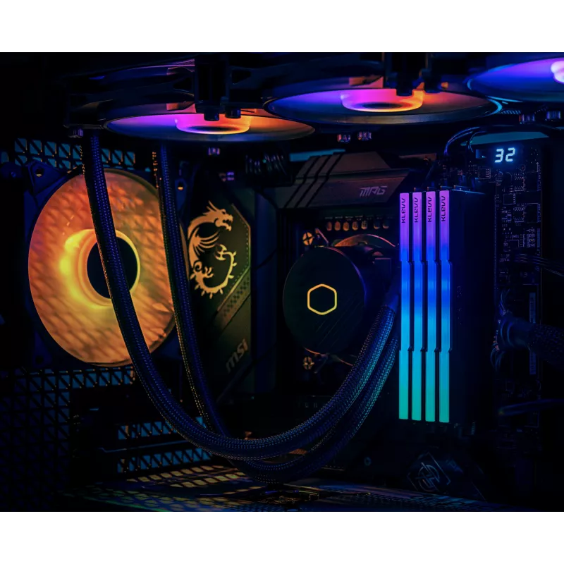 Klevv 64GB (2 x 32GB) 6000MHz CL30 DDR5 RAM modulis CRAS V RGB 30-36-36-76