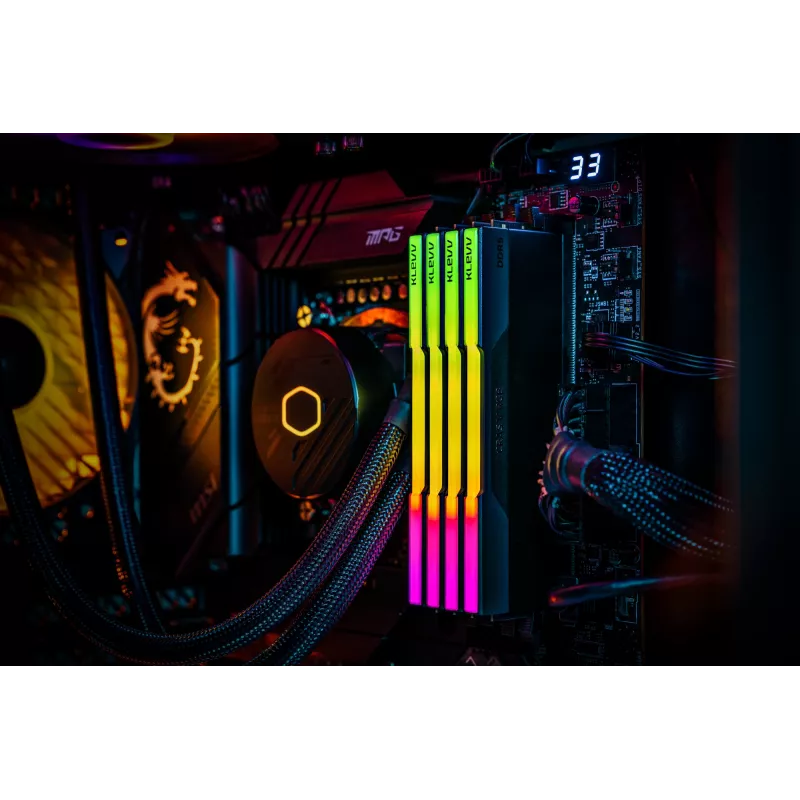 Klevv 64GB (2 x 32GB) 6000MHz CL30 DDR5 RAM modulis CRAS V RGB 30-36-36-76