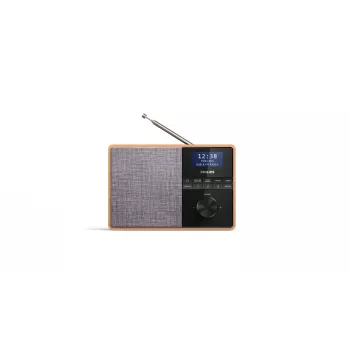 Philips TAR5505/10 pārnēsājams radio DAB+, FM, Bluetooth, digitālais displejs, koka korpuss