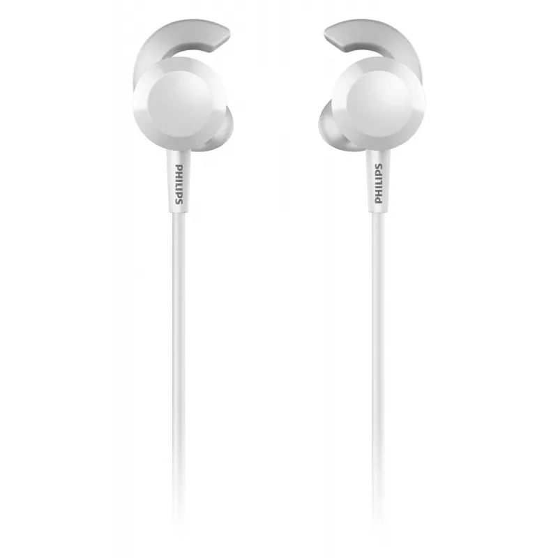 Bezvadu austiņas Philips TAE4205WT/00 — Bluetooth, zvaniem un mūzikai, 20–20000 Hz, 10 m darbības rādiuss, baltas, 16 g