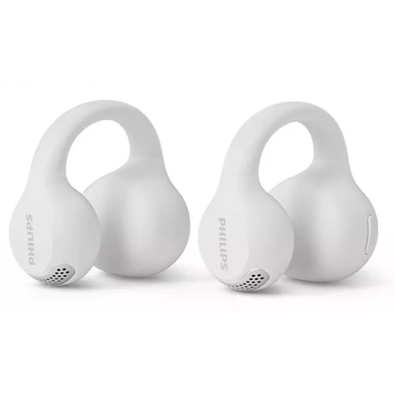 Philips 2000 sērijas TAQ2000WT Bezvadu austiņas True Wireless Stereo (TWS) Ausu klipši, Atvērtā tipa, Zvanu/Mūzikas, Bluetooth, Baltas