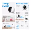 TP-Link Tapo Pan/Tilt mājas drošības Wi-Fi kamera, IP drošības kamera, Iekštelpām, Bezvadu, 2,4 GHz, Galds, Melna, Balta