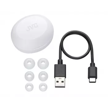 Bezvadu intraaurālās austiņas JVC HA-A5T True Wireless Stereo (TWS) — Intraaurālas, 20–20000 Hz, Baltas
